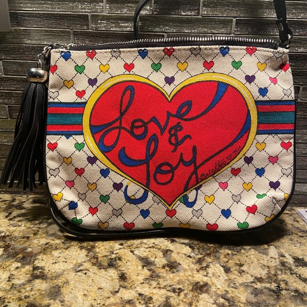 Brighton Love & Joy Canvas Crossbody